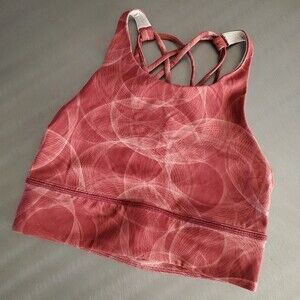 Lululemon Free to Be High-Neck Long-Line Bra Light Support Mulled Wine sz 6